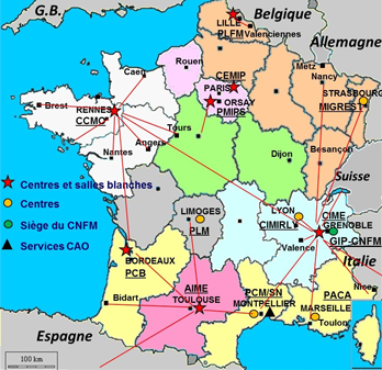 Carte du réseau CNFM